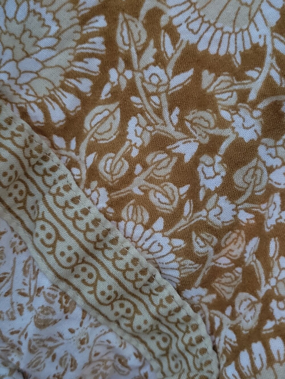 Old Navy Mustard Yellow Boho Peasant Puff Sleeve Blouse Size M Tassels Cotton... - Picture 10 of 11